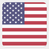 4 juli Amerikaanse Vlag Patriotic Vierkante Sticker (Voorkant)