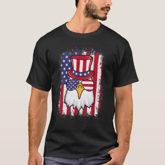 4 juli Amerikaanse vlag patriottische adelaar vs 2 T-shirt