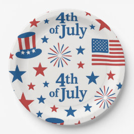 4 juli: Amerikaanse vlag Patriottische Partij Papieren Bordje