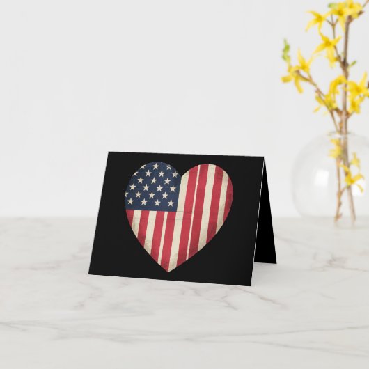 4 juli Amerikaanse Vlag Patriottische USA Star Str Kaart (Gele Bloem)