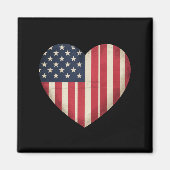 4 juli Amerikaanse Vlag Patriottische USA Star Str Magneet (Voorkant)