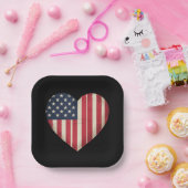 4 juli Amerikaanse Vlag Patriottische USA Star Str Papieren Bordje (Feest)