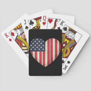 4 juli Amerikaanse vlag patriottische VS ster stre Pokerkaarten