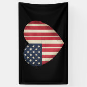 4 juli Amerikaanse vlag patriottische VS ster stre Spandoek (Verticaal)