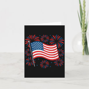 4 juli Amerikaanse vlag Patriottische Vuurwerk Ame Kaart