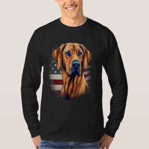 4 juli Amerikaanse vlag Rhodesian Ridgeback Hond 1 T-shirt