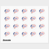 4 juli Amerikaanse vlag Ronde Sticker (Vel)
