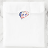 4 juli Amerikaanse vlag Ronde Sticker (Tas)