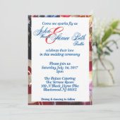 4 juli Amerikaanse vlag rood wit & blauw Kaart (Staand voorkant)