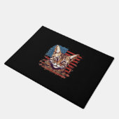 4 juli Amerikaanse vlag Savannah Kat Deurmat (Schuin)