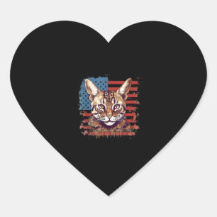 4 juli Amerikaanse vlag Savannah Kat Hart Sticker