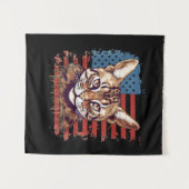 4 juli Amerikaanse vlag Savannah Kat Wandkleed (Voorkant (horizontaal))