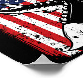 4 juli Amerikaanse vlag Steur vissen Vader Poster (Hoek)