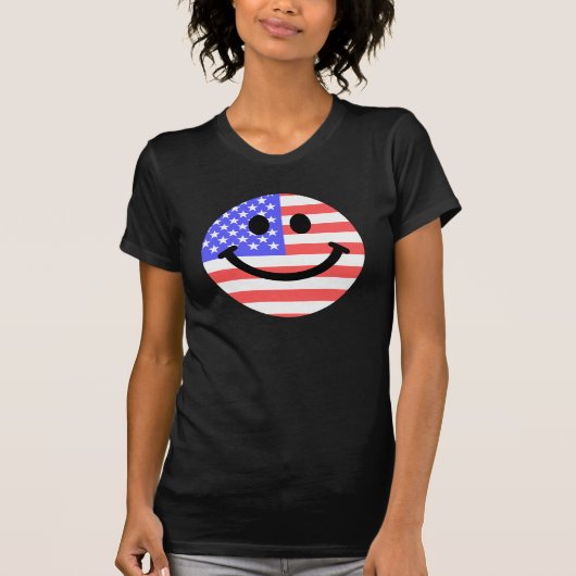 4 juli Amerikaanse vlag T-shirt (Voorkant)