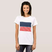 4 juli amerikaanse vlag t-shirt (Voorkant volledig)