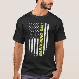 4 juli Amerikaanse vlag tuinieren vader vadersdag T-shirt