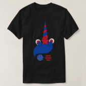 4 juli Amerikaanse vlag Unicorn T-shirt (Design voorkant)