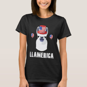 4 juli Amerikaanse vlag USA Llama-muts T-shirt
