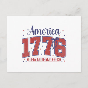 4 juli Amerikaanse vlag vintage 250 jaar 1776 2 Briefkaart