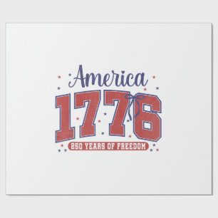 4 juli Amerikaanse vlag vintage 250 jaar 1776 2 Cadeaupapier