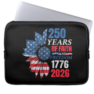 4 juli Amerikaanse vlag vintage 250 jaar 1776 2 Laptop Sleeve