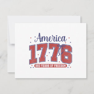 4 juli Amerikaanse vlag vintage 250 jaar 1776 2 Save The Date