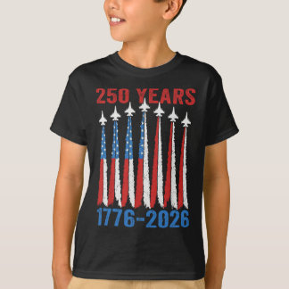 4 juli Amerikaanse vlag vintage 250 jaar 1776 2 T-shirt