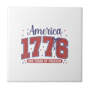 4 juli Amerikaanse vlag vintage 250 jaar 1776 2 Tegeltje