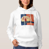 4 juli Amerikaanse vlag Vrouwen Hoodie (Voorkant)