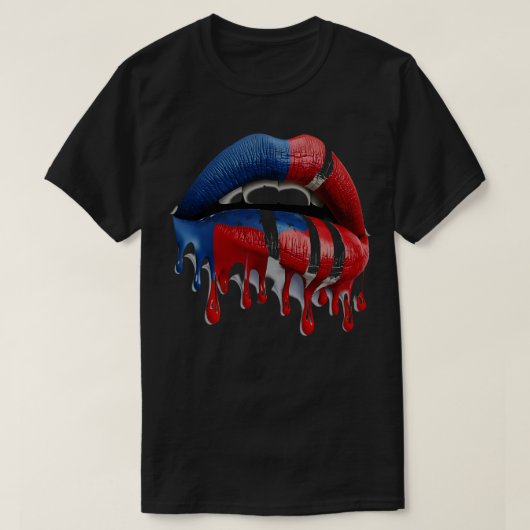 4 juli Amerikaanse vlag vrouwen lippen waar de lip T-shirt (Design voorkant)