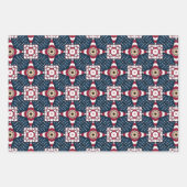 4 JULI AMERIKAANSE VLAG WIKKELPAPIER SET VAN 3 INPAKPAPIER VEL (Voorkant)