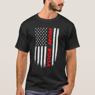 4 juli Amerikaanse Vlag Yoga Moeder T-shirt