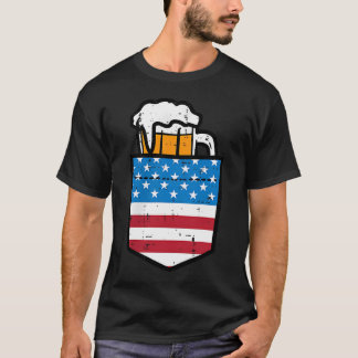 4 juli Amerikaanse vlag zak grappige patriot T-shirt