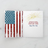 4 juli Amerikaanse vlagkorst op een kersenpastei Kaart (Binnen)