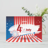 4 juli Amerikaanse VS Vuurwerk Patriottische Custo Kaart (Staand voorkant)