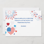 4 juli Amerikaanse VS Vuurwerk Patriottische Custo Kaart (Achterkant)