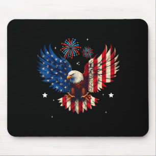 4 juli Amerikaanse zeearend patriottische grafisch Muismat