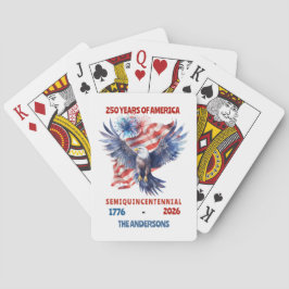 4 juli Amerika's 250e semi-quince eeuwfeest Pokerkaarten
