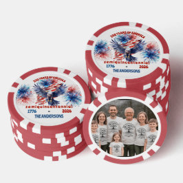 4 juli Amerika's 250e semi-quince jubileum Poker Chips