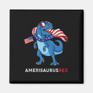 4 juli Amerisaurus t rex dinosaur boys Kinder T Magneet