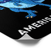 4 juli Amerisaurus t rex dinosaur boys Kinder T Poster (Hoek)