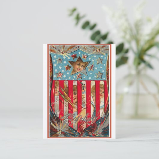 4 juli - art. briefkaart (Staand voorkant)