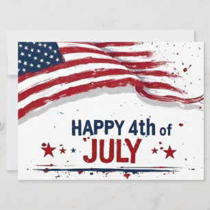 4 juli - Artistieke Amerikaanse vlag verfspatten