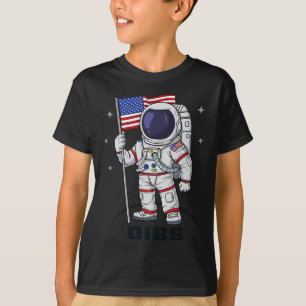 4 juli Astronaut VS Amerikaanse vlag Fun Patrio T-shirt