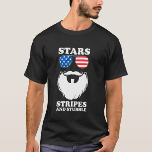 4 juli Baard Amerikaanse Vlag Patriottische Baard T-shirt