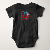4 juli Baby Black One Piece Romper (Achterkant)