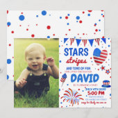 4 juli Baby Boy 1e verjaardag Kaart (Voorkant / Achterkant)