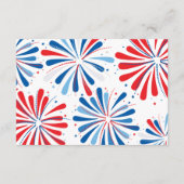 4 juli Baby shower Boeken voor Baby Informatiekaartje (Achterkant)