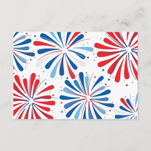 4 juli Baby shower Boeken voor Baby Informatiekaartje (Achterkant)