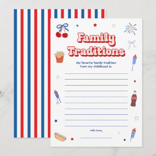 4 juli baby shower familie tradities kaart